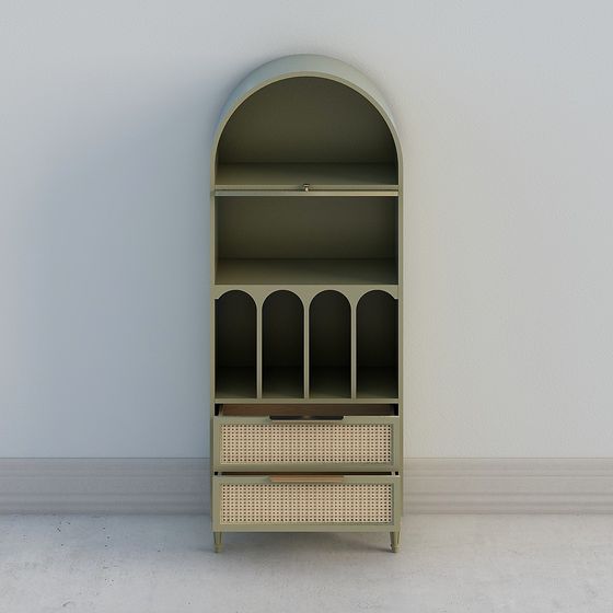 藤編書櫃 - 開放式