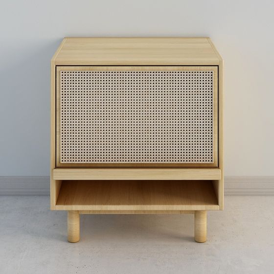 Wooden Woven Cabinet 3D model