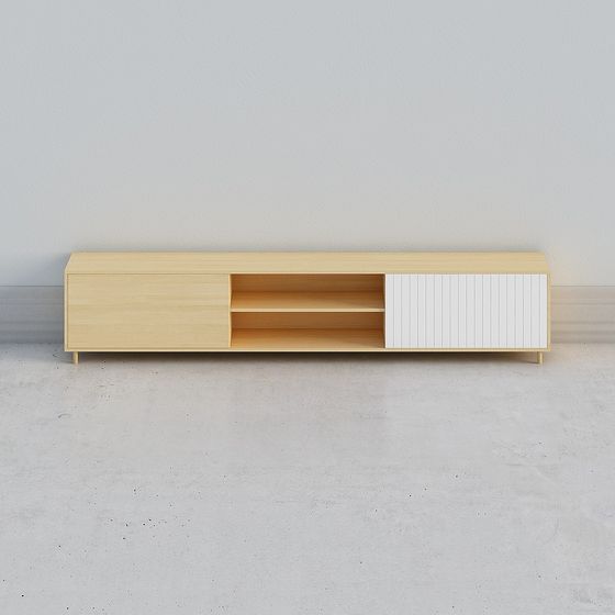 Light Color TV Cabinet 3D Model