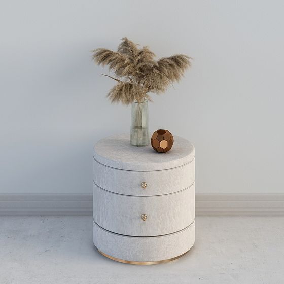 Stylish Cylindrical Storage Cabinet 3D model