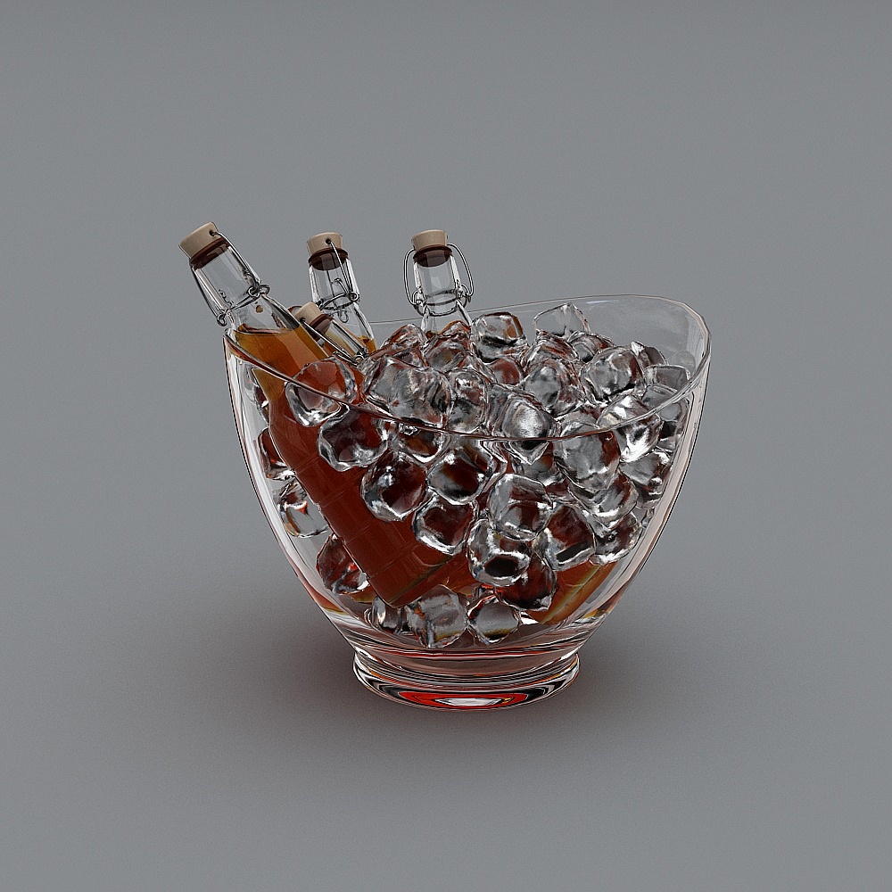 Cerveza hielo vino moderno