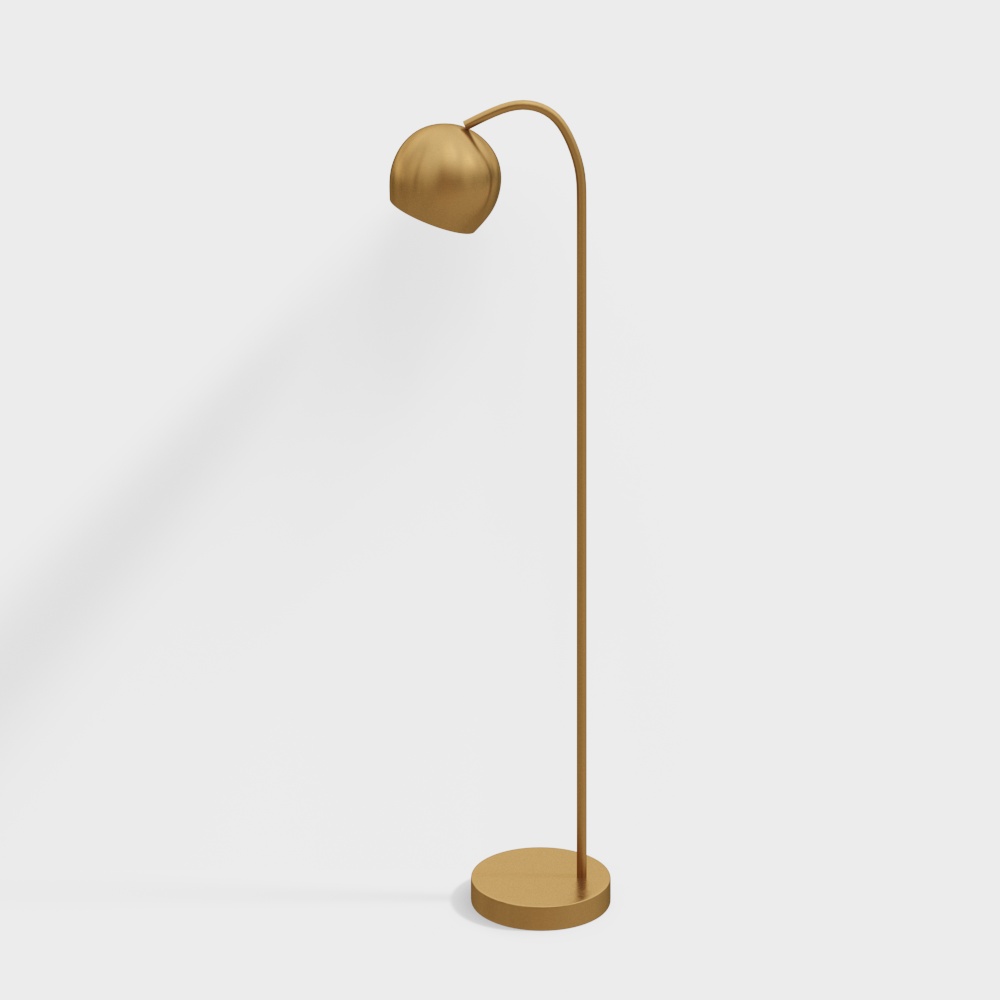 落地灯 Brooks Metal Floor Lamp, Antique Brass