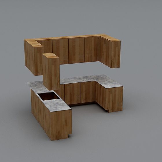 Urban Corner Low-Poly 3D model