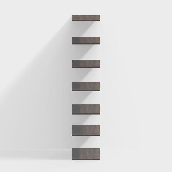 Minimalist Floating Staircase 3D model