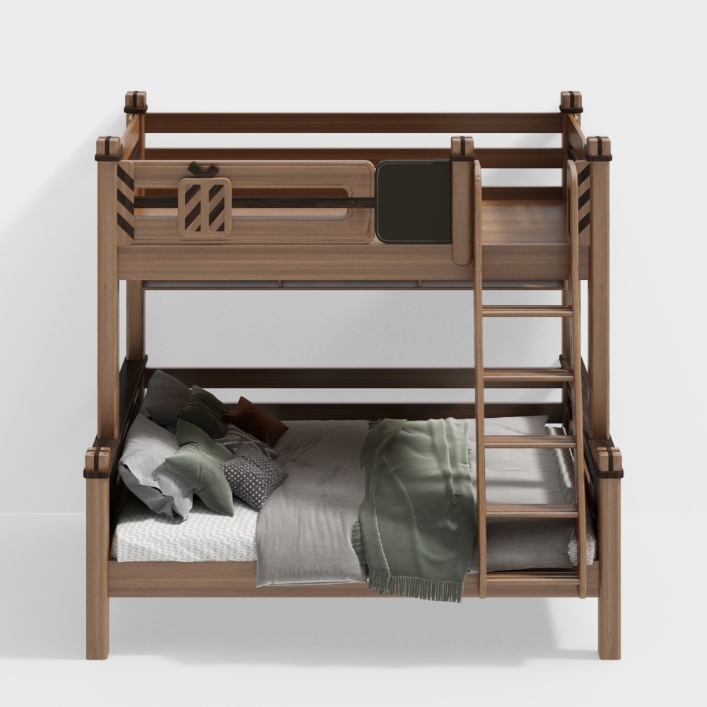 Cozy Bunk Bed 3D Model