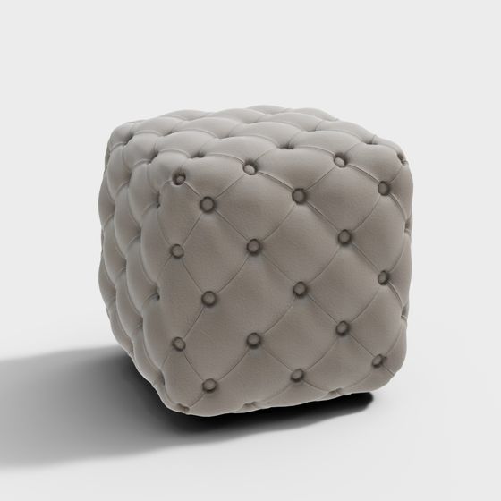Elegant Sofa Stool 3D Model
