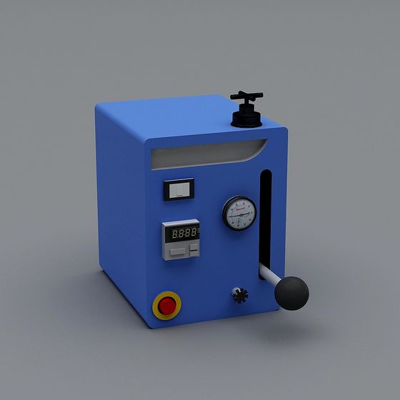 Retro Control Panel 3D Model – Low-Poly Industrial Design