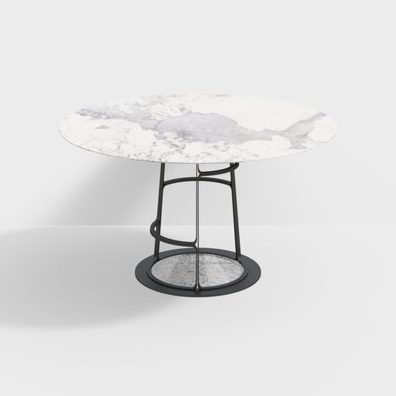 Modern Round Table 3D model Design