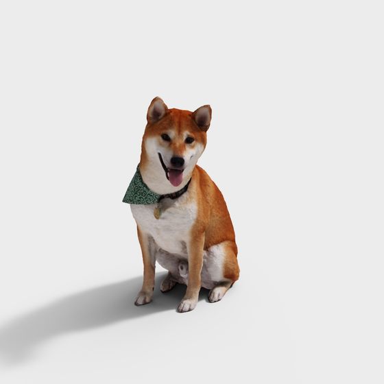 Adorable Shiba Inu 3D model for Creative Projects
