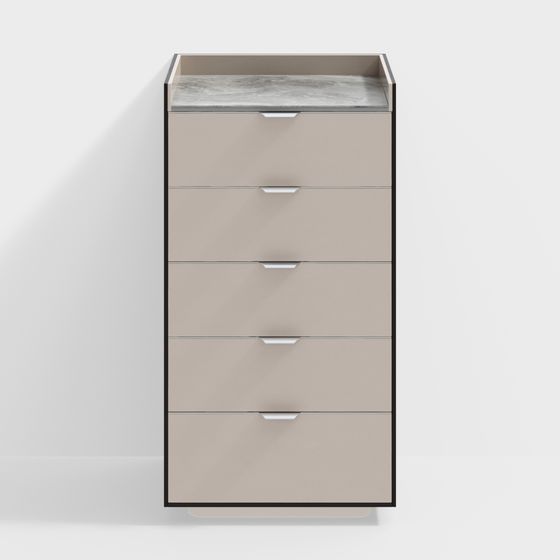 Sophisticated Minimalist Storage Cabinet 3D model