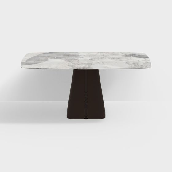 Minimalist Marble Dining Table 3D model