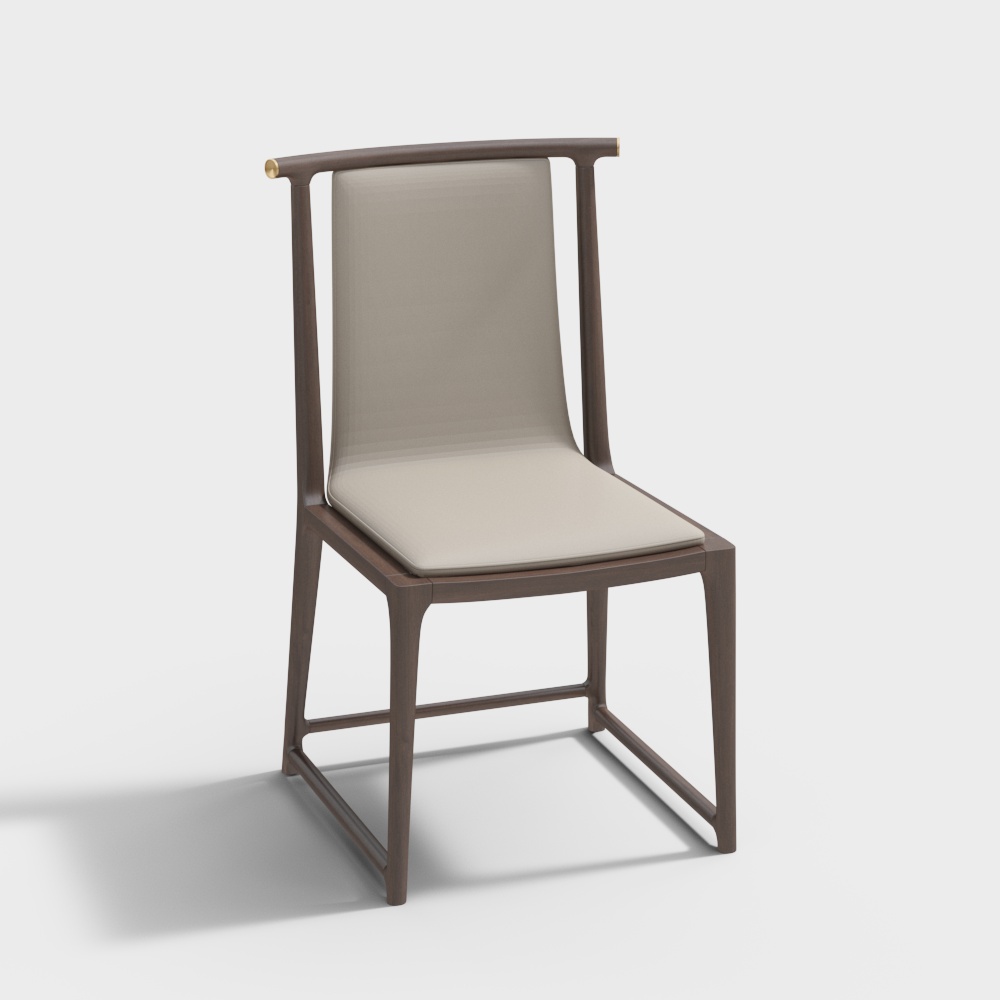 New Chinese solid wood dining chair F06