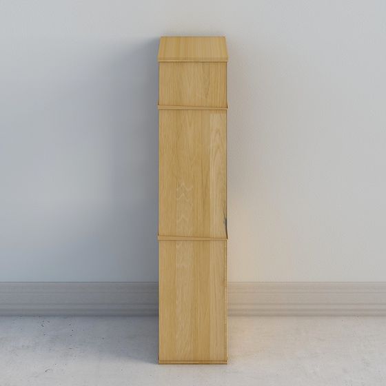 Stylish Wooden Storage Cabinet 3D model for Creative Projects