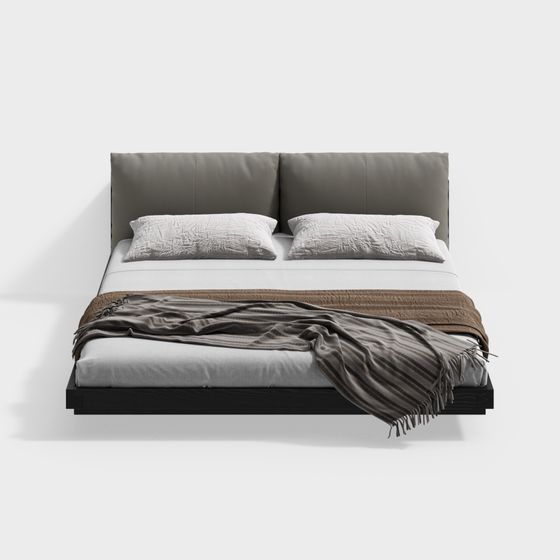 Stylish 3D Bed Model for Contemporary Homes