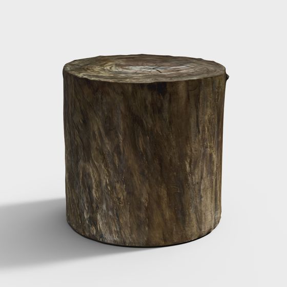 Realistic Natural Wooden Stump 3D model