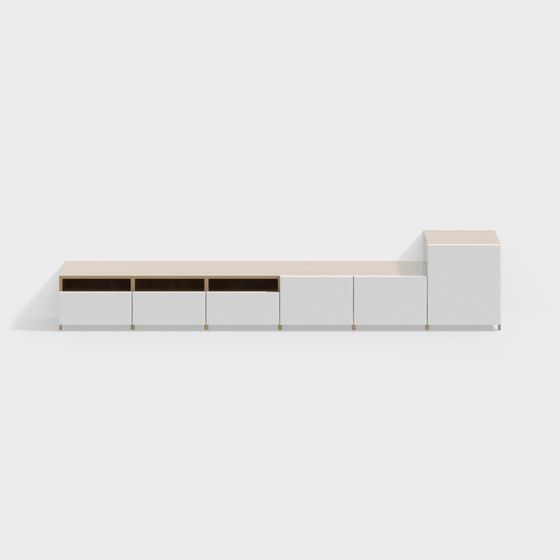 Modern Minimalist 3D TV Cabinet Model