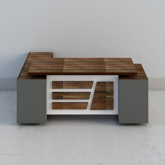 Minimalist Office Desk 3D model Design