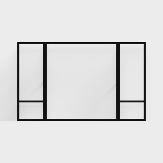 Modern Glass Curtain Wall 3D model