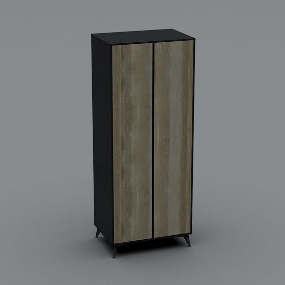 Stylish Low-Poly Storage Cabinet 3D model