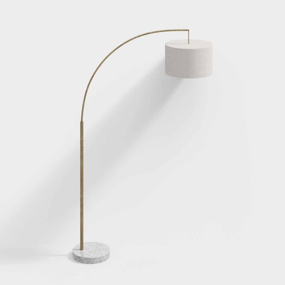 Cora Brass Metal Arc Floor Lamp