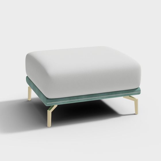 Urban Comfort Ottoman 3D model for Modern Interiors