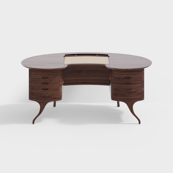 Stylish Vintage Desk 3D model for Creative Spaces