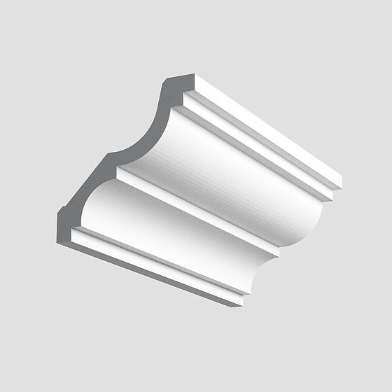 Sleek White Decorative Angle Line 3D Model - DV-2083