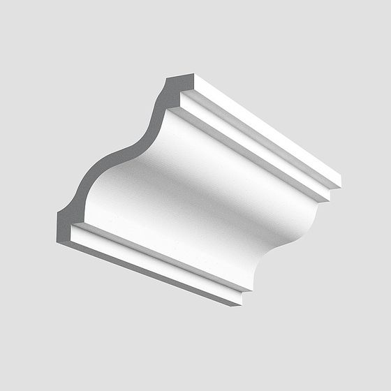 Diccovison Plain Angle Line 3D Model - DV-2037 in White Finish