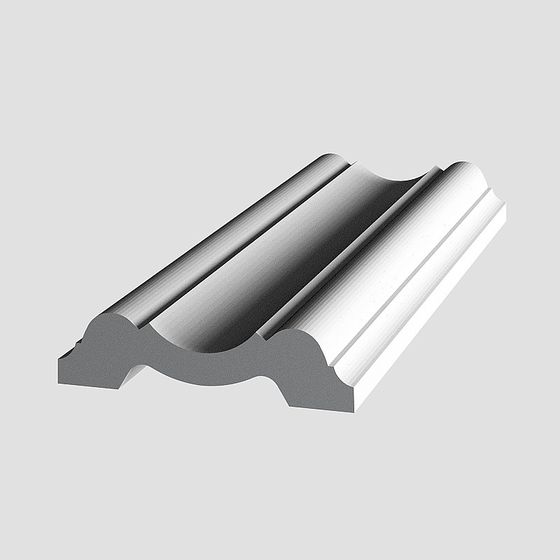 Plain Decorative Line 3D Model in Gray