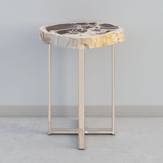 Fossil-Inspired Side Table 3D model