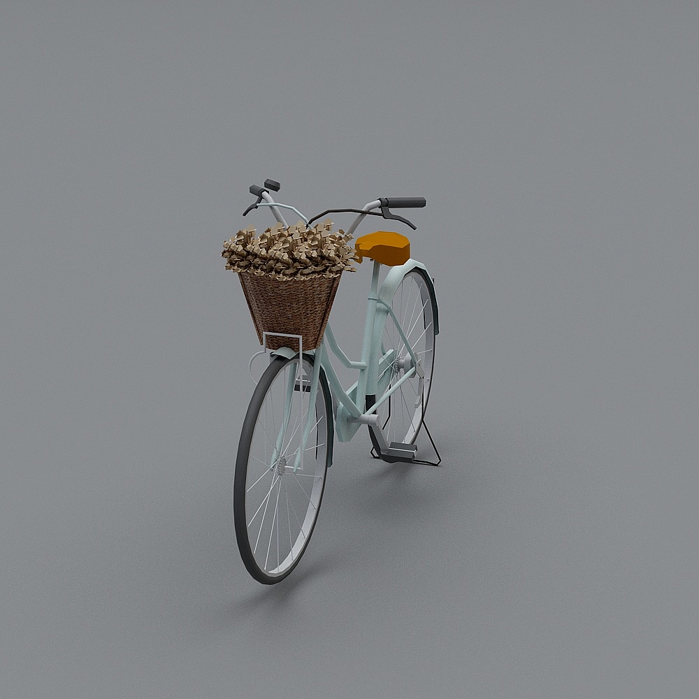Artistic Low-Poly Bicycle 3D model
