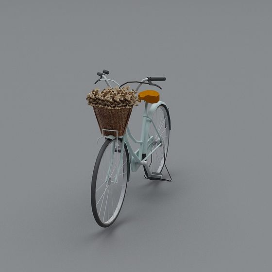Stylish Low-Polygon Bicycle 3D model