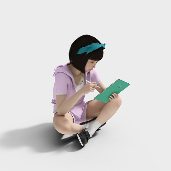 Inspiring Girl 3D model