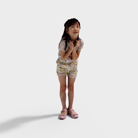 Charming Low-Polygon Princess 3D model