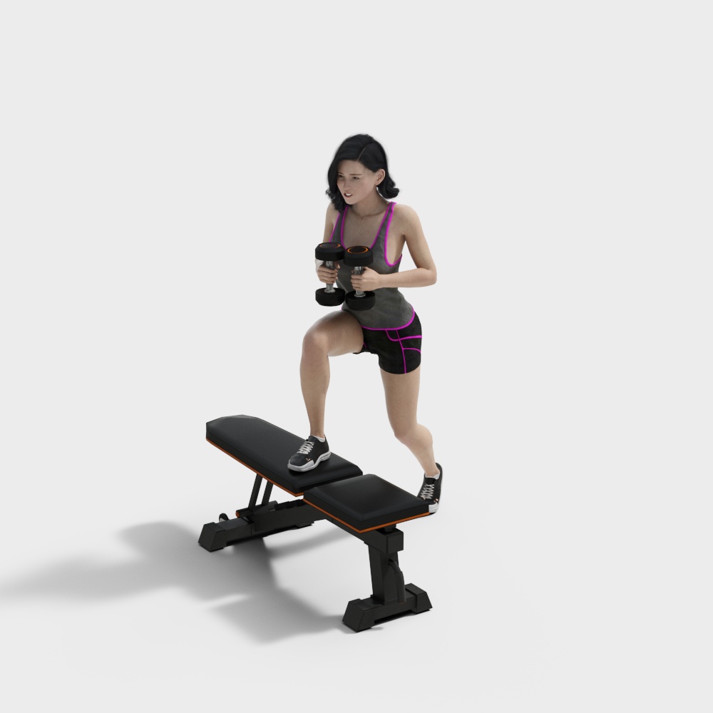 Dynamic Fitness Trainer 3D model