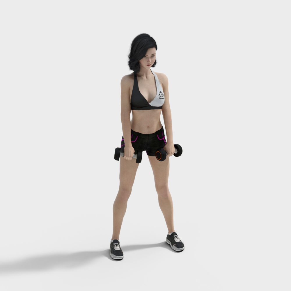 Gym Goddess 3D model