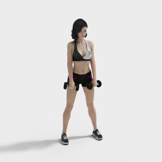 Gym Goddess 3D model