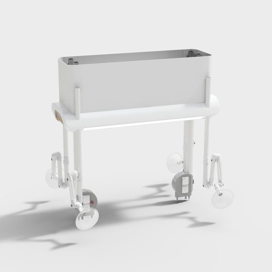 Stylish Mobile Plant Stand 3D model