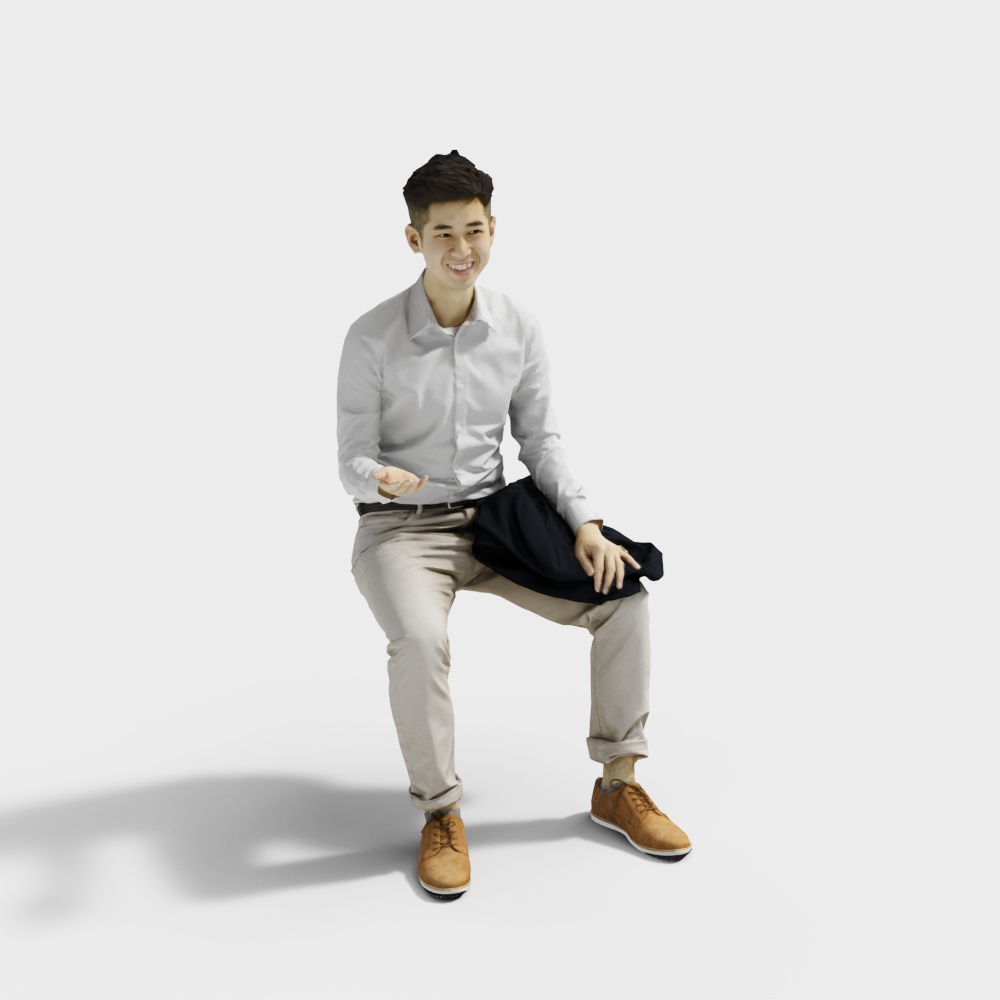Stylish Low-Polygon Character 3D model