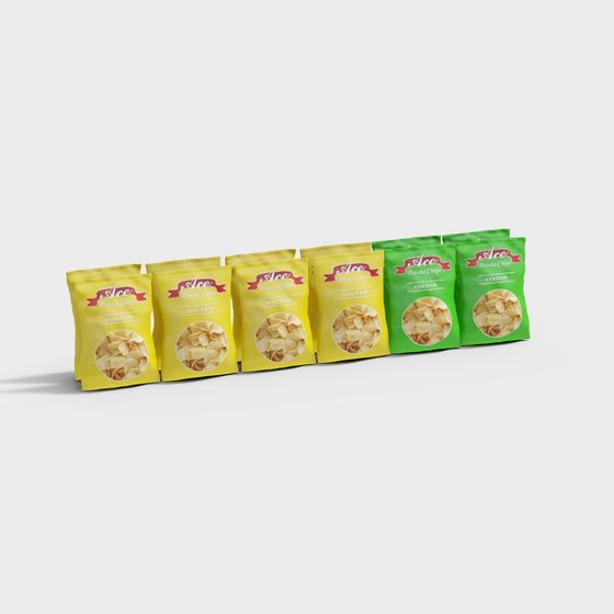 Vibrant Chips Packaging 3D Model