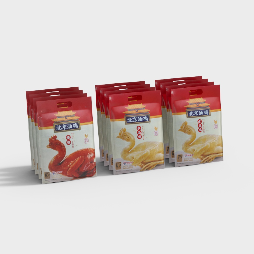 Beijing Roast Chicken Packaging Bag 3D model
