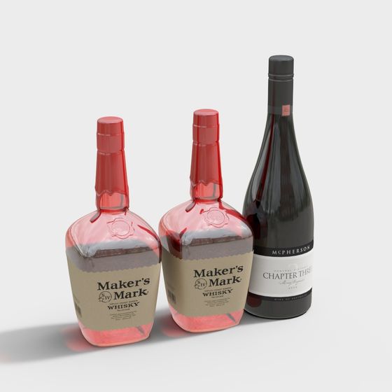 Stylish Classic Bottle 3D Model Collection