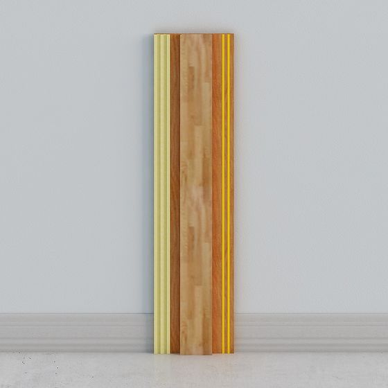 Unique Low-Poly Wood Panel 3D model