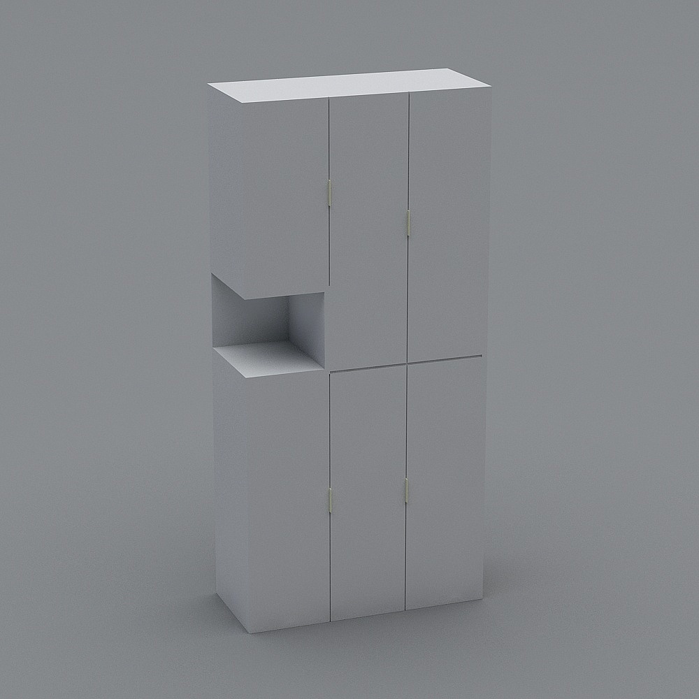 Stylish Urban Storage Cabinet 3D model