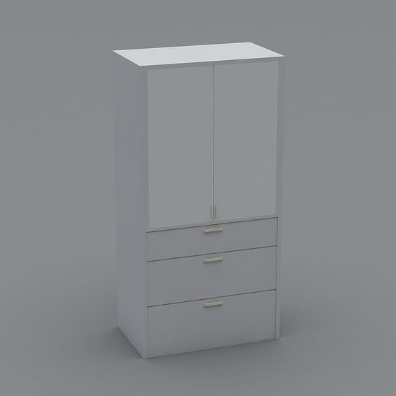 Modern Minimalist Wardrobe 3D model