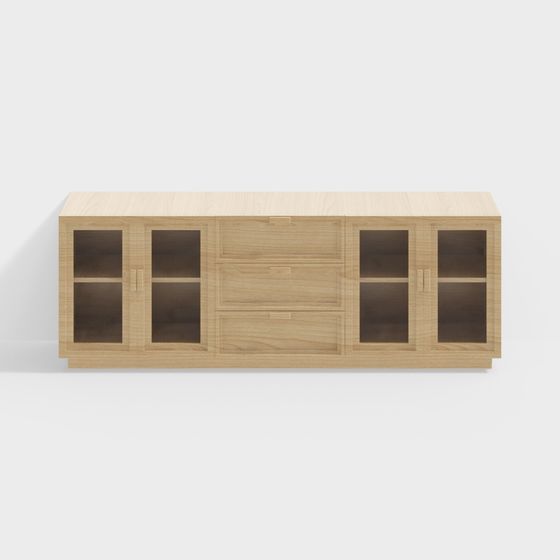 Modern Low-Poly TV Stand 3D model