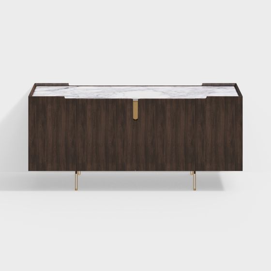 Minimalist Living Room Sideboard 3D model