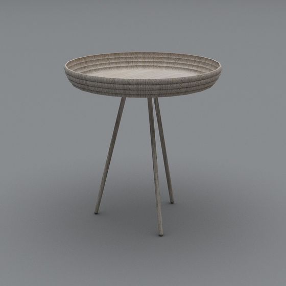 Stylish Low-Poly Round Table 3D model for Modern Designs