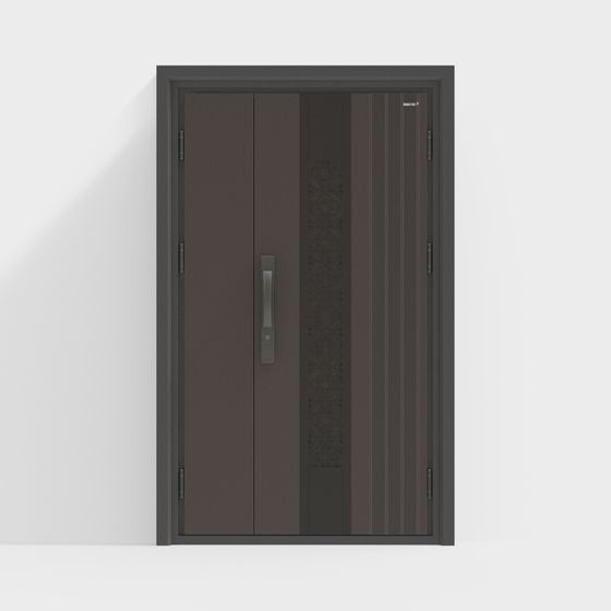 Elegant Low-Poly 3D Model Door for Modern Spaces