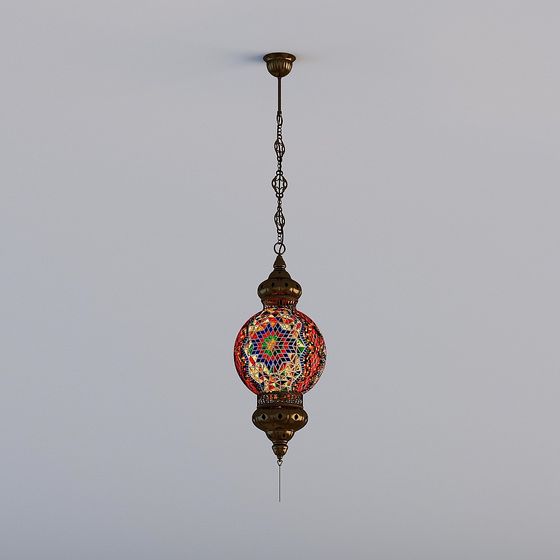 Elegant Low-Poly Chandelier 3D model for Various Spaces